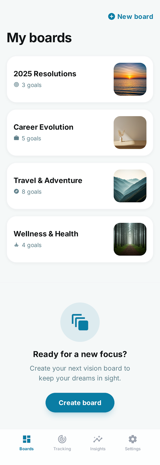 Goal Muse app screenshot